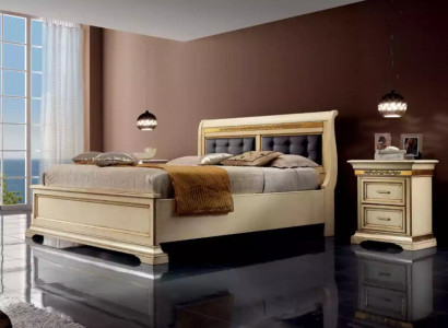 Bed 2x Nightstands 3-piece Bedroom Set Designer Luxury Complete Sets