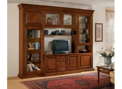 Living room furniture, classic Italian style wall unit, wood furniture, new.