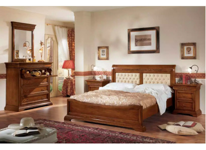 Bed Bed 2x Nightstands Wood Design Beds Bedroom 5-piece Sets