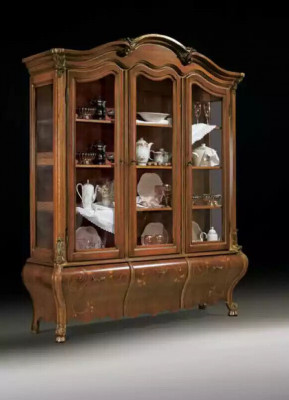 Luxury wood display cabinet sideboard design cabinets brown Italian furniture
