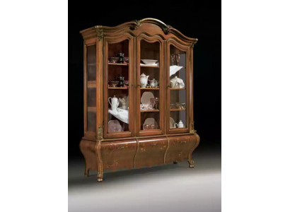 Luxury wood display cabinet sideboard design cabinets brown Italian furniture