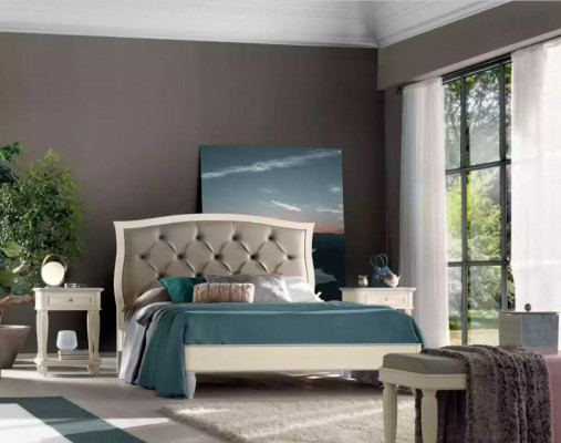Bed 2x Nightstands 5 pcs. Bedroom Design Luxury Dresser Complete