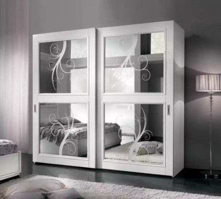 Bedroom furniture Italy wood cabinet solid wood wardrobe white new