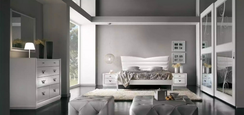Bedroom furniture Italy wood cabinet solid wood wardrobe white new