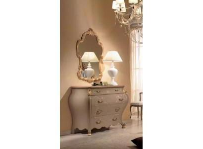 Dresser Mirror Group Wood Design Side Cabinet Wardrobe Furniture Set 2-piece