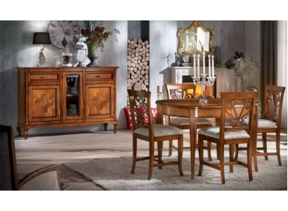 Dining room set 4x chairs dining table group dining group sideboard 6-piece