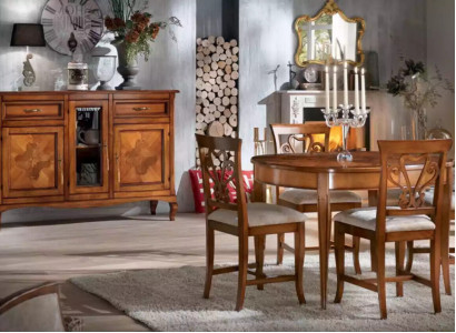 Dining room set 4x chairs dining table group dining group sideboard 6-piece