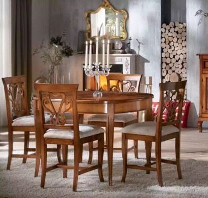 Dining room set 4x chairs dining table group dining group sideboard 6-piece
