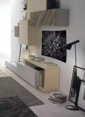Design living room set display cabinet wall shelves living wall shelf cabinets 4-piece.