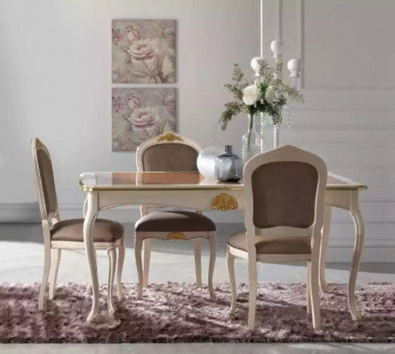 Dining table dining room table 5-piece 4x chairs set dining group classic new