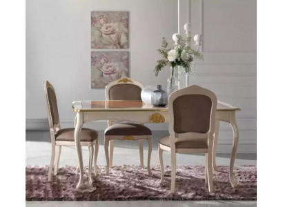 Dining table dining room table 5-piece 4x chairs set dining group classic new