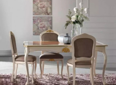 Dining table dining room table 5-piece 4x chairs set dining group classic new