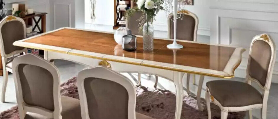 Dining table dining room table 5-piece 4x chairs set dining group classic new