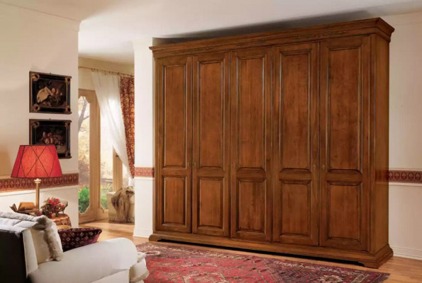 Bedroom wardrobe closet wood living room furniture brown Italy