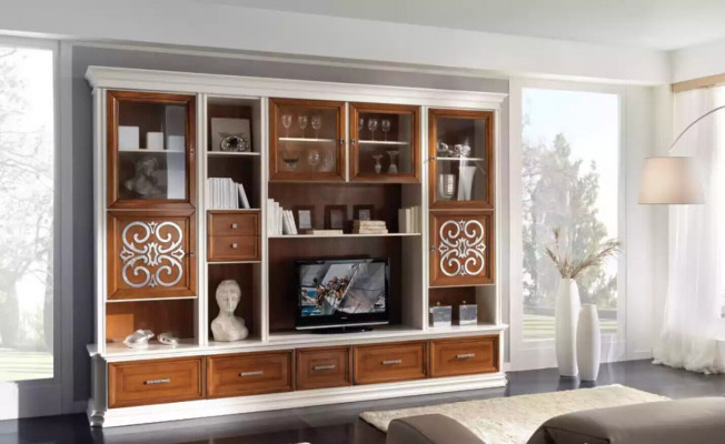 Living room wall shelf TV cabinet wall cabinets wood living room furniture new
