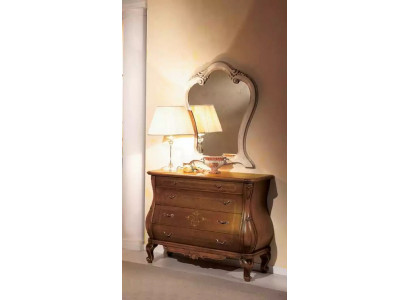 Bedroom dresser with mirror luxury classic furniture set 2-piece wood