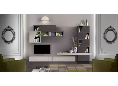 Living room wall shelves, living room cabinets, modern luxury TV design, new.
