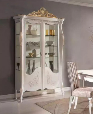 Display glass cabinet living room wood sideboard Italian furniture