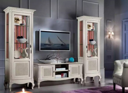 Living room furniture set living room TV stand 2x display cabinet 3-piece wall unit