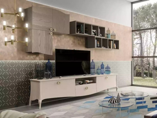 Living room wall unit, RTV wall cabinet, shelf unit, living room wood cabinets, wall shelves.