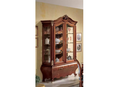 Luxury wood showcase sideboard design cabinets brown Italian furniture new