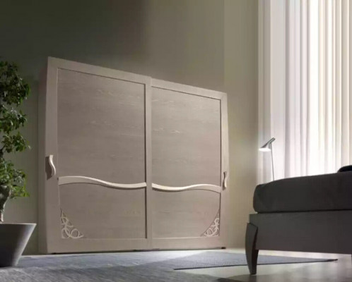 Luxury wardrobe Italian furniture bedroom cabinet solid wood