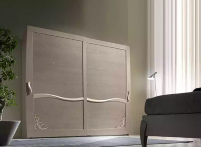 Luxury wardrobe Italian furniture bedroom cabinet solid wood