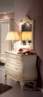 Sideboard Luxury Mirror Classic White Bedroom Furniture Cabinets Dressers