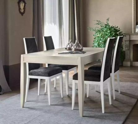 Modern dining room set table classic chair group 4x chairs 5-piece set seating group