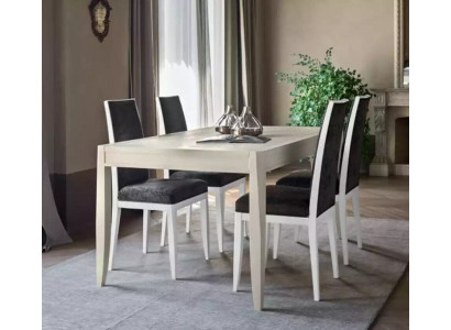 Modern dining room set table classic chair group 4x chairs 5-piece set seating group