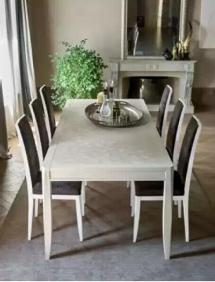 Modern dining room set table classic chair group 4x chairs 5-piece set seating group