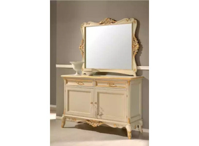 Luxury Sideboard Mirror 2-piece Sideboard Living Room Design Furniture Beige