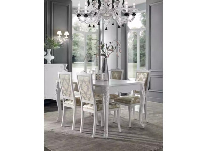 Complete Set Dining Table 4x Chairs Dining Room Set Dining Group Wooden Table 5 pieces New