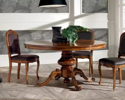 Complete set dining table 4x chairs dining room set dining group wooden table new 5-piece set