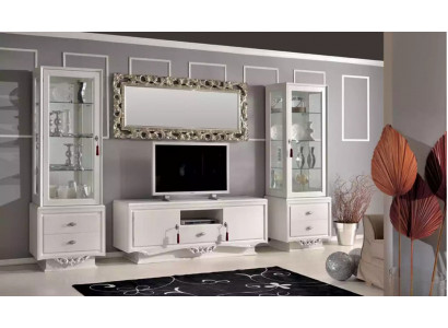 TV stand Italian living room 2x display cabinet luxury TV sideboard white