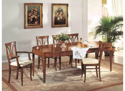 Dining room set dining group wooden table 7-piece complete set dining table 6x chairs