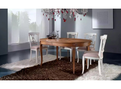 Dining set dining table 4 x chairs set classic dining group brown 5-piece.
