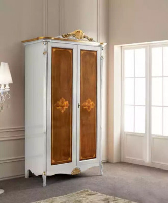 Wardrobe White Luxury Closet Bedroom Wood Furniture Cabinets New