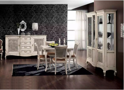 Dining room set: dining table, 4 chairs, dining room sideboard set, 7 pieces.