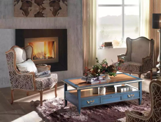 Set of 2x armchairs living room table sofa luxury coffee table side 3-piece new
