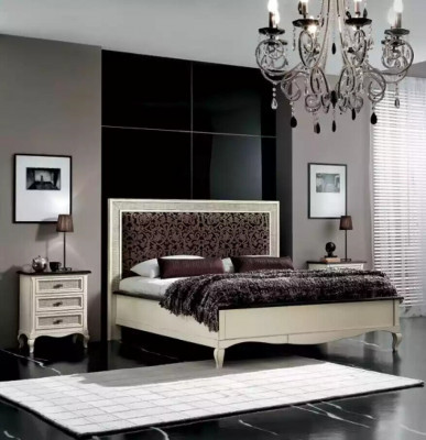 Design bedroom 3-piece. Bed 2x nightstand luxury bed set furniture new