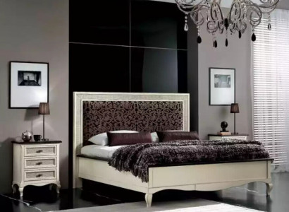 Design bedroom 3-piece. Bed 2x nightstand luxury bed set furniture new
