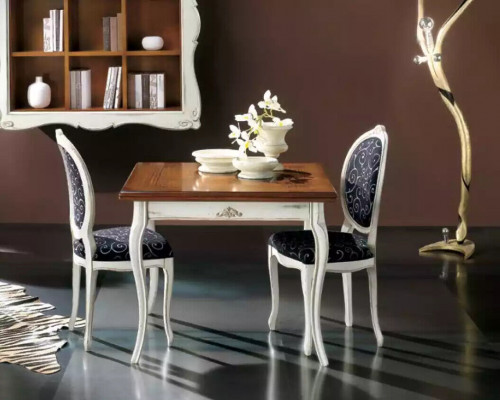 Dining table 4x chairs dining room set dining group table set white new