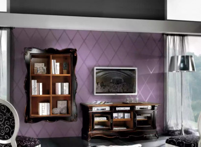 TV stand wall unit shelves living room classic wood design furniture new