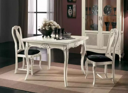 Dining set, 5-piece, white tables new, 4x chairs set