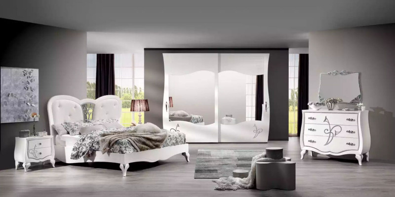 Bed 2x Nightstands 3-piece Bedroom Set Design Furniture Modern Luxury New