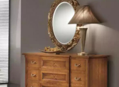 Bedroom dresser with mirror luxury modern furniture set 2-piece wood new