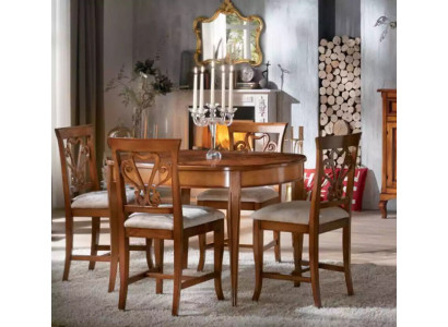 Dining set: dining table with 4 chairs, classic 5-piece dining group.