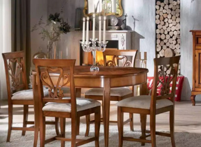 Dining set: dining table with 4 chairs, classic 5-piece dining group.