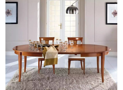 Italian furniture designer wood table seating dining room set of 4 chairs